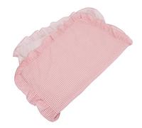GOOHOCHY Tablecloth Stable Placement and Scratch Coverage Retro Pink with Ruffled Edges Table Rectangular Elegant Polyester Fabric Classic Gingham Style for Dining and Outdoor Picnic
