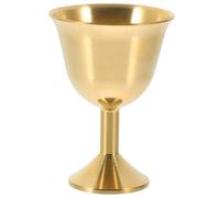 GOOHOCHY Three-Phase Moon Copper Offering Cup Sacrifice Water Holder for Home Temple Holy Water Mug Unique Decor for Eastern Deity Enthusiasts