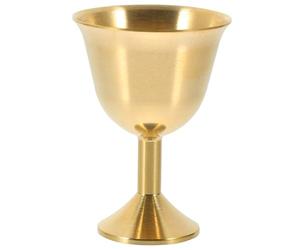 GOOHOCHY Three-Phase Moon Copper Offering Cup Sacrifice Water Holder for Home Temple Holy Water Mug Unique Decor for Eastern Deity Enthusiasts