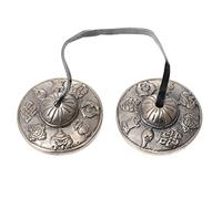 GOOHOCHY Tibetan Cymbal Bell Percussion Instrument Small Hand Bell Religious Style for Dharma Ceremonies Pure Copper Craftsmanship