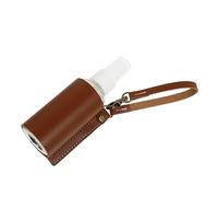 GOOHOCHY Travel Keychain Lotion Holder PU Leather Hand Bottle Clip for Backpack Purse Refillable Portable Toiletry Container