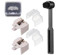 GOOHOCHY Turntable Stylus Needle Replacement Set 2 Pieces At3600l Record Player Needles with Cleaning Brush for Vinyl Record Players in White