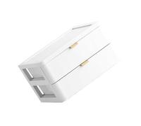 GOOHOCHY Type Desktop Storage Box Multi-purpose Makeup Organizer White Wear-resistant PP Plastic for Cosmetics and Daily Necessities Stylish Compact Design for Home Office Students