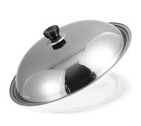 GOOHOCHY Universal Stainless Steel Pan Lid 36Cm, Pot Cover Designed for Efficient Heat Retention in Cooking Soups and Stock Pots Random Style