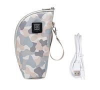 GOOHOCHY USB Bottle Warmer Sleeve Lightweight Pu Material Feeding Bottle Warmer with 3 Modes 5v 2a Portable Heating Cover for Outdoor Use to Keep Milk Warm Random Color