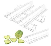 GOOHOCHY Vegetable Shaping Molds 4Pcs Plastic Heart and Star Forms for Cucumber Fruit and Vegetable Growing in Backyard Yards