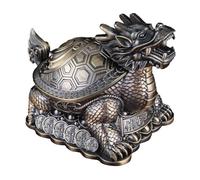 GOOHOCHY Vintage Dragon Turtle Windproof Ashtray with Lid Ceramic Ashtray for Cigarettes Desktop Smoking Ash Container Decorative Home Adornment for Indoor Outdoor Patio Party Use