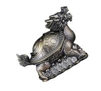 GOOHOCHY Vintage Dragon Turtle Windproof Ashtray with Lid Portable Ceramic Smoking Ash Container for Home Party Desktop Use
