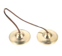 GOOHOCHY Vintage Handheld Bell Cymbal Percussion Instrument Rhythm Yoga Meditation Relax Small Finger Instrument Sound