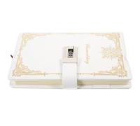 GOOHOCHY Vintage Style Pu Cover Code Lock Notebook with White Paper, Traditional Diary Journal for Note Taking and Travel, Secure Writing and Photo Sticking Notepad with Combination Lock