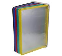 GOOHOCHY Wall Mount Brochure Display Stand Plastic Organizer for Documents Flip Reference Holder for Office Meeting Classroom Poster Storage