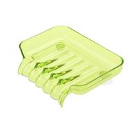 GOOHOCHY Wall-mounted Soap Dish with Strong Suction Cups, Plastic Drainage Soap Holder for Bathroom, Suitable for Small Things and Dishcloths, Simple and Beautiful Green Design