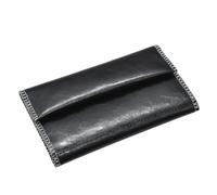 GOOHOCHY Waterproof Portable Smoking Pouch Pu Leather Cigarette Bag with Triple-fold Design and Zipper Pocket Suitable for Men and Women, for Shopping and Working