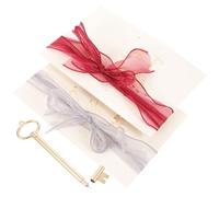 GOOHOCHY Wedding Vows Cards 2pcs Elegant Paper and Pearl Yarn Material Vow Book Set with Delicate Design Practical Photo Prop to Create for Wedding Banquets