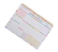 GOOHOCHY Weekly Planner Notebook B5 Spiral Bound Paper Planning Pad with Double Wire Binding, Space for Writing, Categorised Tasks and Prioritised Tasks for Personal Use at Home