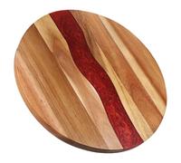GOOHOCHY Wood Cutting Board for Kitchen Use with Multi-Functional Versatile Design, Sturdy Resin Material, Suitable for Meat and Bread Chopping, for Home Cooking and Serving