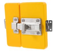 GOOHOCHY Wooden Busy Board DIY Part Yellow Door Latch for Early Education Sensory Development Fine Motor Skills Learning Montessori Accessory