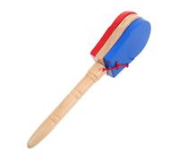 GOOHOCHY Wooden Hand Clapper Musical Instrument with Long Handle for Montessori Percussion for Early Education Enhances Hand Eye Coordination Teamwork and Rhythm Development