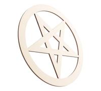 GOOHOCHY Wooden Pentacle Wall Hanging Decorative Altar Ornament for Religious Ceremonies and Family Sacrifices Premium Wood Material Pentagram Cup Coaster Rustic Spiritual Wall Decor for