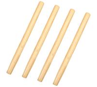 GOOHOCHY Wooden Rake Handle Replacement Practical Grip 4pcs for Garden Tools, Non-Skid Comfortable to Hold Hardwood Handles Suitable for Sickle and Hoe for Shovel Replacement