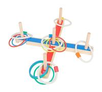 GOOHOCHY Wooden Ring Toss Game for Indoor Outdoor Fun Educational Motor Skills Development Family Activity