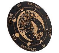GOOHOCHY Wooden Spiritual Dowsing Board Divination Tool with Elegant Design for Pendulum Use and Flexible Display Options Wall Hanging Flat Surface Placement Black Decorative Energy Plate
