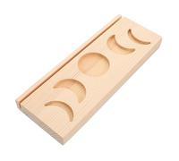 GOOHOCHY Wooden Tarot Card Holder Stand Moon Phase Design Display Practical Wood for Divination Reading Altar Accessories Stylish Minimalist Decor