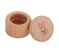 GOOHOCHY Wooden Tooth Fairy Box for Kids Engraved Keepsake Storage for Baby Teeth and Hair Natural Beech Wood Holder Lid for Childhood