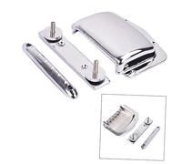 GOOHOCHY Wraparound Bridge Tailpiece Set for Electric Guitar Roller Saddle Bridge Tailpiece Kit Replacement Parts Strong Metal Construction