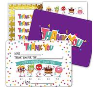 Gooji Party Treats Thank You Cards - 25pcs Double Sided 4.25x6 Unicorn Thank You Cards With 25 Envelopes - Magical Cards For Baby Shower, Birthday Party And Girls Birthday Party Supplies …