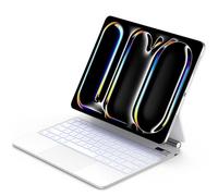GOOJODOQ Magic Keyboard Case for iPad Pro 13-inch(M4, 2024), Full Range Touch Trackpad, 7 Color Backlit Keyboard - White