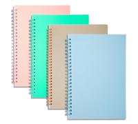 GOOKALA A5 Spiral Lined Notepad,4 Pack Spiral Notebook Wirebound Notebooks 80 Sheets(160 Pages)/Per Pack A5 Sketch Book Reporters Notepad for Office Travel School Drawing Multicolor