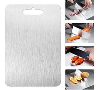 GooKit Titanium Cutting Board - 18 x 12 inches, Silver, 1 Pack Double-sided, Food-grade, Reversible, For Meats, Fruits, Vegetables