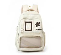 Goolecrimp Ita Bag DIY Clear Pin Display Backpack with Insert Kawaii Y2K Suitable for Women Traveling Classes or Working (White)