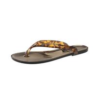 Goolecrimp Thong Flip Flops for Women Summer Beach Walking Vacations Pool Bathroom Leopard Print Thong Sandals (Leopard,6)