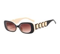 Goolecrimp Vintage Polarized Sunglasses for Womens Men Trendy Square Polarized Sunglasses Classic Retro Small Fashion UV Protection (Black)