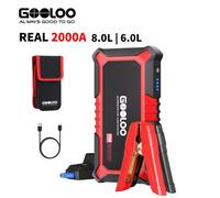 GOOLOO 2PCS Jump Starter 2000A SuperSafe 12V Jump Pack Auto Lithium Battery UK