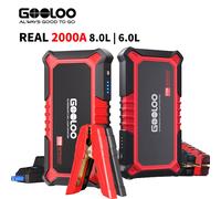 GOOLOO 2PCS Jump Starter 2000A SuperSafe 12V Jump Pack Auto Lithium Battery UK