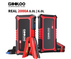 GOOLOO 2PCS Jump Starter 2000A SuperSafe 12V Jump Pack Auto Lithium Battery UK