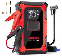 GOOLOO A3 3000A Jump Starter & 150PSI Tire Inflator Combo | 9.0L Gas/6.5L Diesel, Auto-Shutoff Inflator, 12V Lithium Jump Box, Portable Emergency Kit, Car Battery Jumper Starter for SUV
