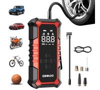 GOOLOO A6 Gear Tire Inflator Portable Air Compressor, 160 PSI Cordless Tire Inflator with Digital Pressure Gauge ＆LED Light, Smart Electic Tire Pump with Auto-Shutoff for Pickup, Motor, Bike, Balls
