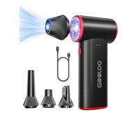 GOOLOO F3 Electric Air Duster, 150000RPM Super Powerful Wind Air Duster, 3-Gear Adjustable Air Leaf Blower, Portable Mini Compressed Air Duster Cleaner for Computer, Keyboard, Outdoors and Car