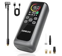 GOOLOO GT160 160PSI Dual-Cylinder Tyre Inflator with Auto-Shutoff | 4X Faster Dual Cylinder Pump, Upgraded Color LED Screen, Car & Bike Tyre Inflator, Portable 12V Air Compressor for Emergency