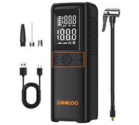 GOOLOO GT160 Tire Inflator Portable Air Compressor, 160PSI 2X Fast Portable Air Pump for Car Tires, 7500mAh Cordless Tire Pump with LED Light, USB Qucik Charge, Auto-Shutoff, for Car Motors Bike Ball
