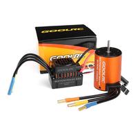 GoolRC Brushless Motor Upgrade Waterproof 3650 4300KV Brushless Motor with 60A ESC Combo Set for 1/10 RC Car Truck