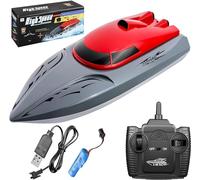 Goolsky 806 Remote Control Boat, 2.4G 20 km/h Self-righting RC Boat for Lakes Pools, Waterproof Toy High Speed RC Racing Boat Gift for Teen Adults