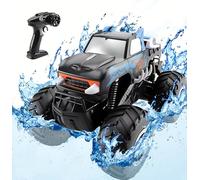 Goolsky Amphibious Remote Control Car - 1/16 2.4GHz 4WD 2 in 1 360° Rotate All Terrains Off-Road RC Car - Waterproof Truck Toy Birthday Gift for Teen