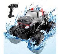 Goolsky Amphibious Vehicle D837 - 1/16 2.4GHz 4WD Remote Controlled Car and Boat, 360° Rotatable Waterproof Off-Road Stunt Car, Gifts for Children (Red)