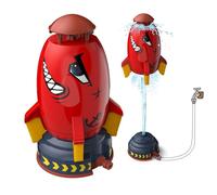 Goolsky Outdoor Water Sprinkler, Rocket Design Water Powered Liftoff & Spin, Outdoor Water Pressure Lift Sprinkler Toy, Summer Garden Water Play Toys & Birthday Gift for Teen