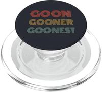 Goon Gooner Goonest Funny Matching Gooning Vintage Retro Pun PopSockets PopGrip for MagSafe